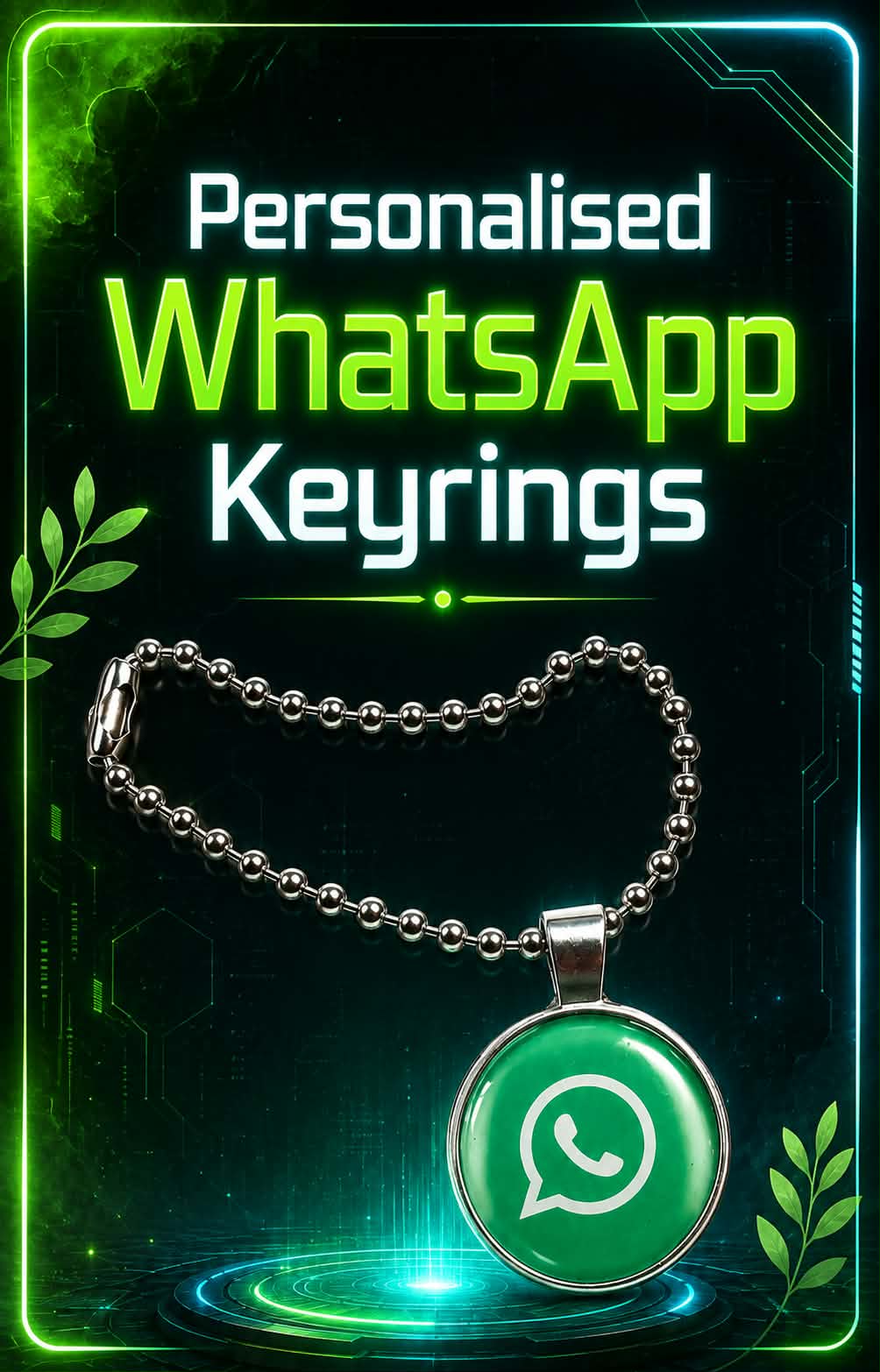 Silver Whatsapp Keyring