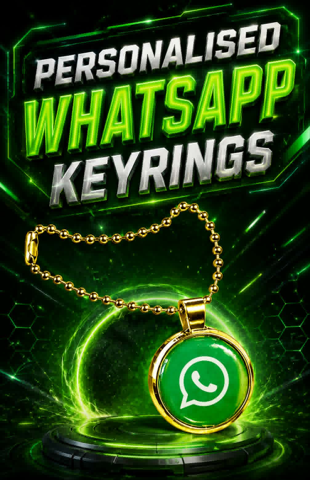 Gold Whatsapp Keyring