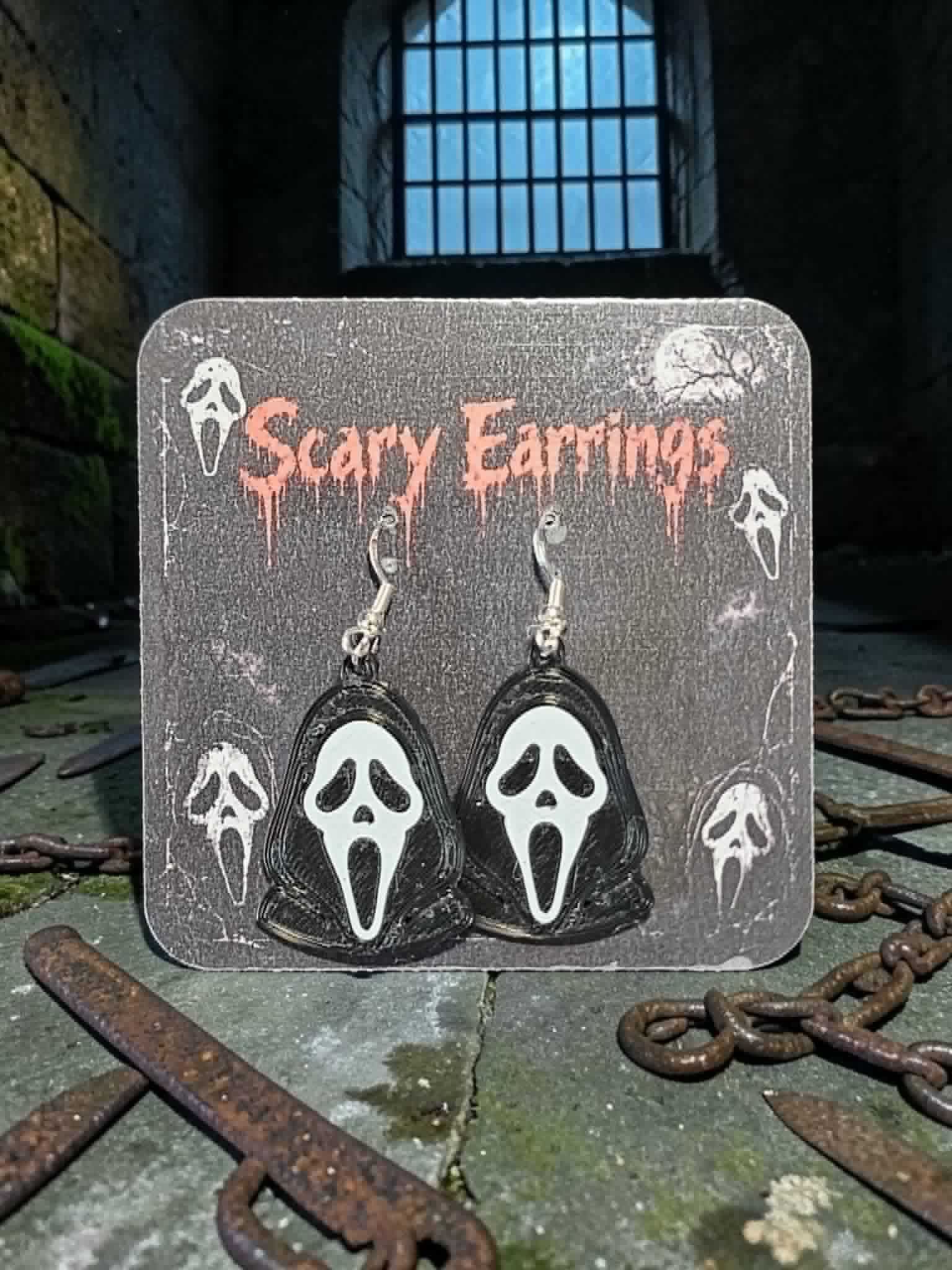 Scary Mask Earrings