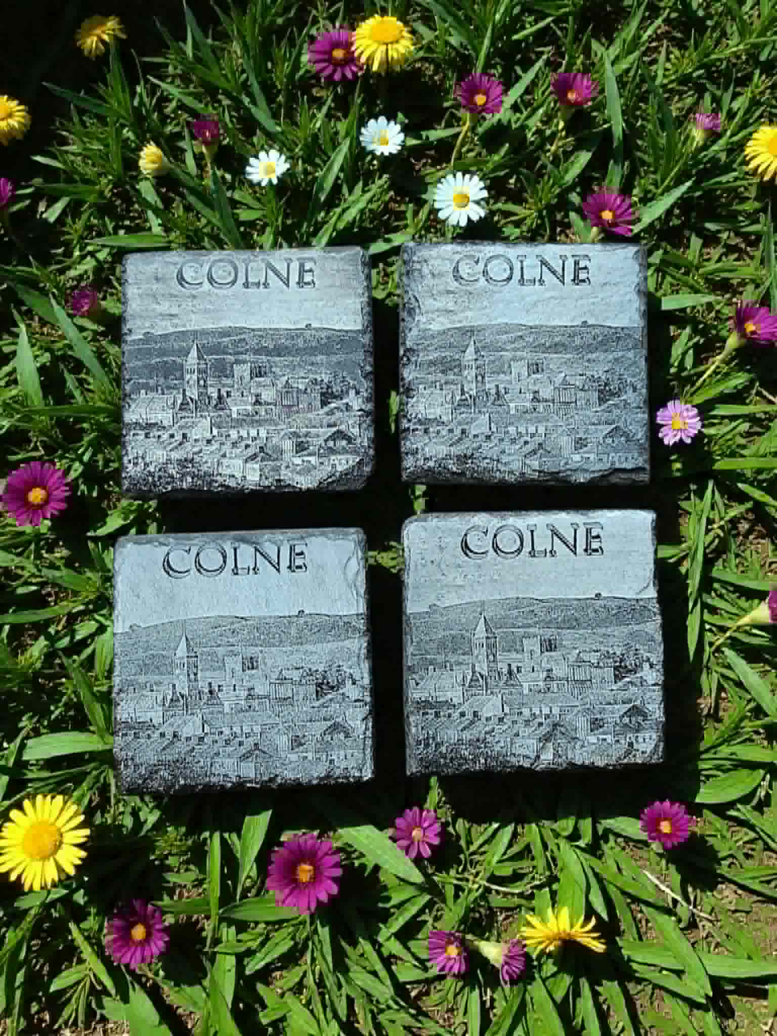 4 x Colne Slate Coasters  (1 Set)
