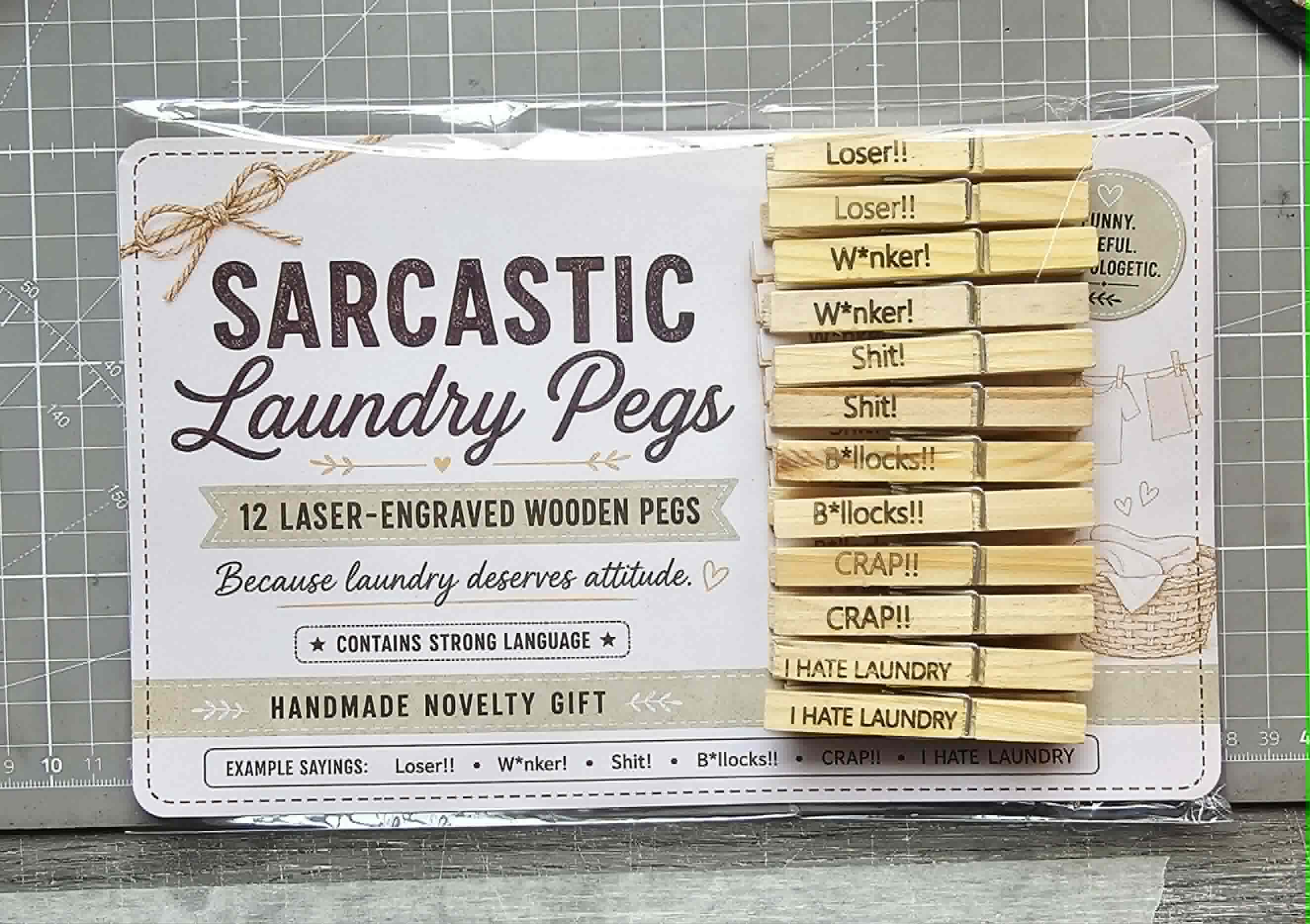Sarcastic Laundry Pegs